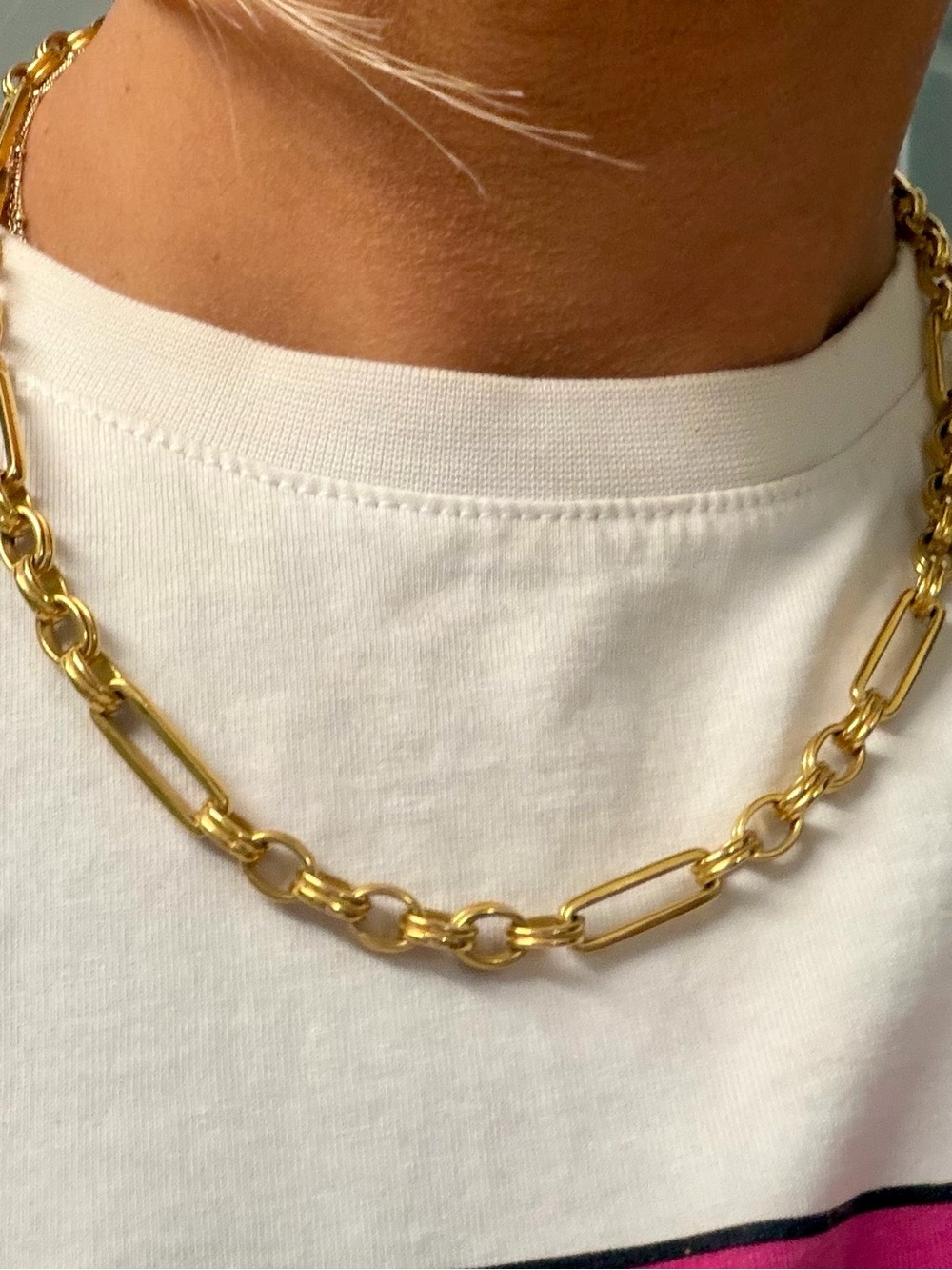 Missoma Gold Chain Necklace Paperclip Link